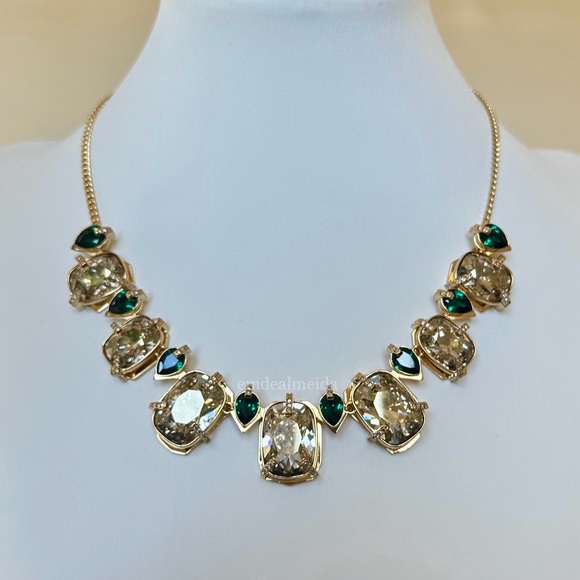 Swarovski Jewelry - Swarovski Crystal Green Gold Tone Large Haven Collar Statement Necklace 5288945